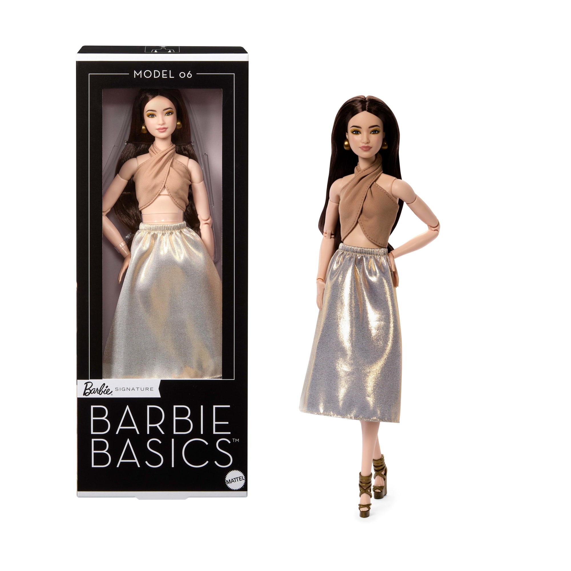 fisher price Barbie Signature Barbie Basics Falda Dorada