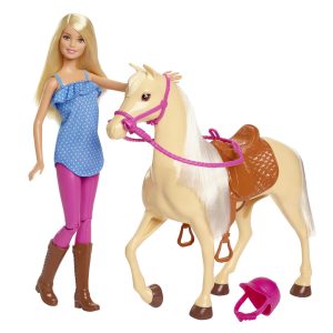 fisher price Barbie et Son Cheval, Poup??e Blonde