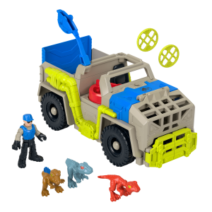 fisher price Imaginext Jurassic World Track & Transport Dino Truck Vehicle & Figure Set, 8 Pieces