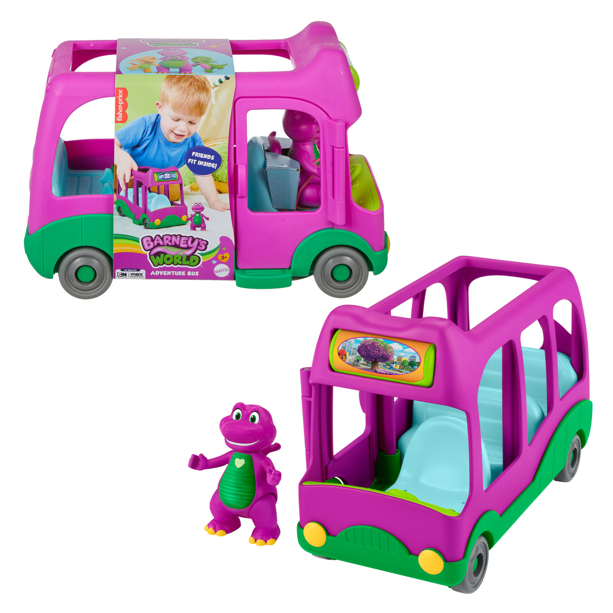 fisher price Barney Veh??culo de Juguete Autob??s de Aventuras