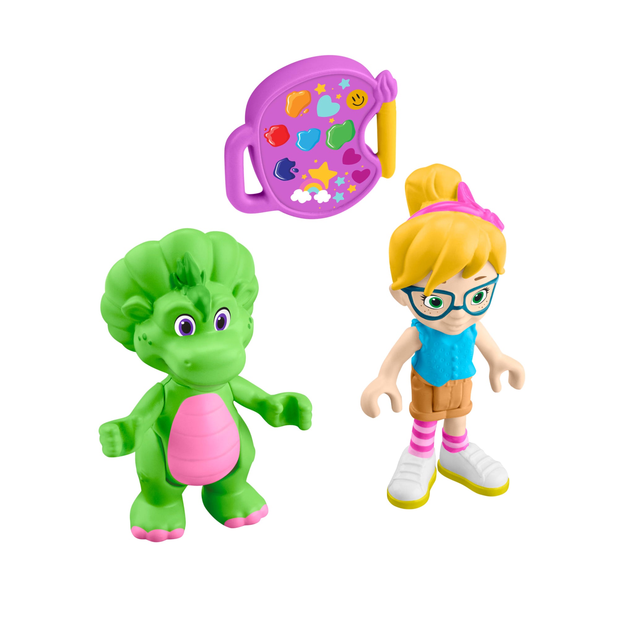 fisher price Barney Figura de Juguete Paquete de Baby Bop y Vivie
